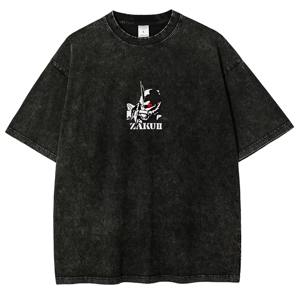 Camiseta Zaku II Char Aznable  - Acid Wash Vintage Graphic T Shirt avaliação e preço