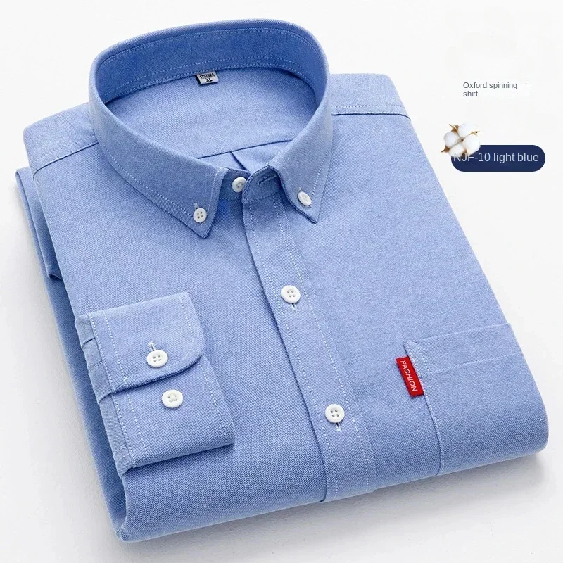 Camisa Oxford girada para home - Oxford Cotton Casual Shirt Business avaliação e preço