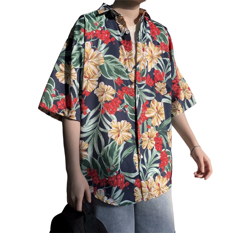 Casual havaiano retro floral i - Vintage Hawaiian Floral Shirt avaliação e preço
