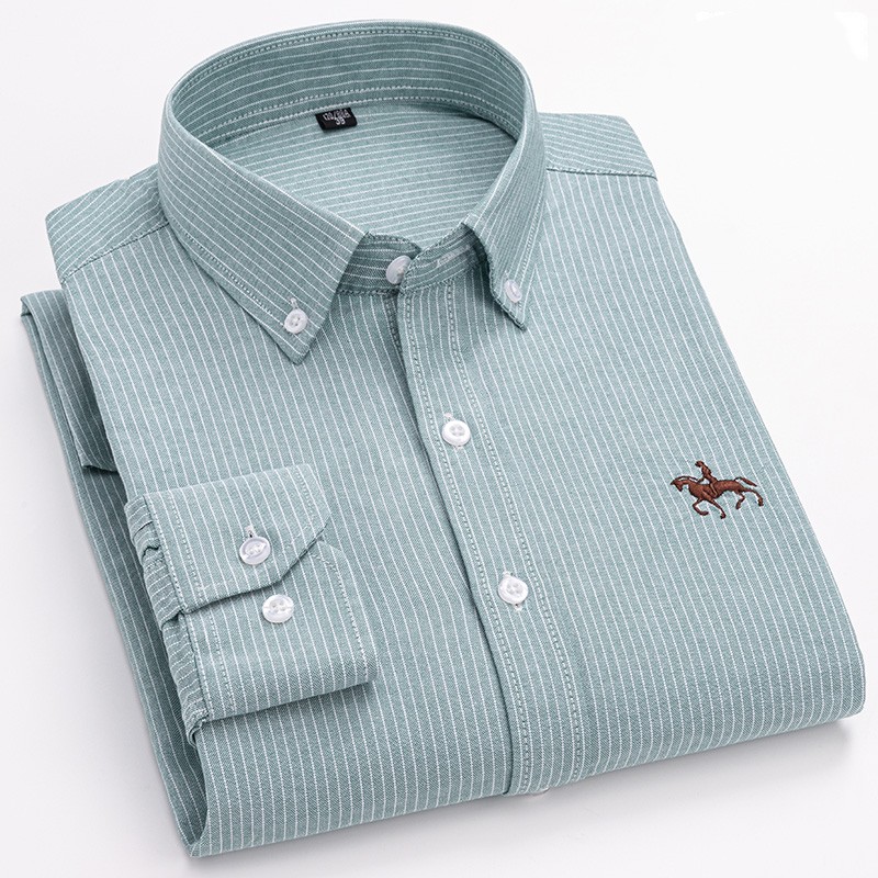 Qualidade 100% algodão oxford  - Oxford Cotton Casual Shirt Business avaliação e preço