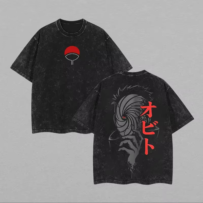 Camiseta Naruto Obito Uchiha c - Acid Wash Vintage Graphic T Shirt avaliação e preço