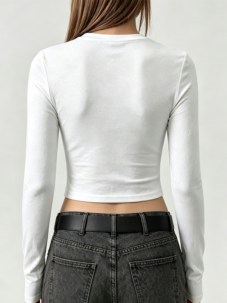 Camiseta Feminina de Manga Lon - T-Shirts avaliação e preço