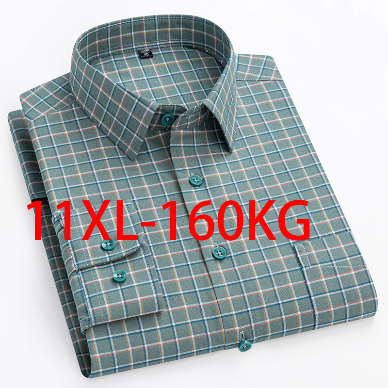 Novo 11xl 10xl extra grande ma - Oxford Cotton Casual Shirt Business avaliação e preço